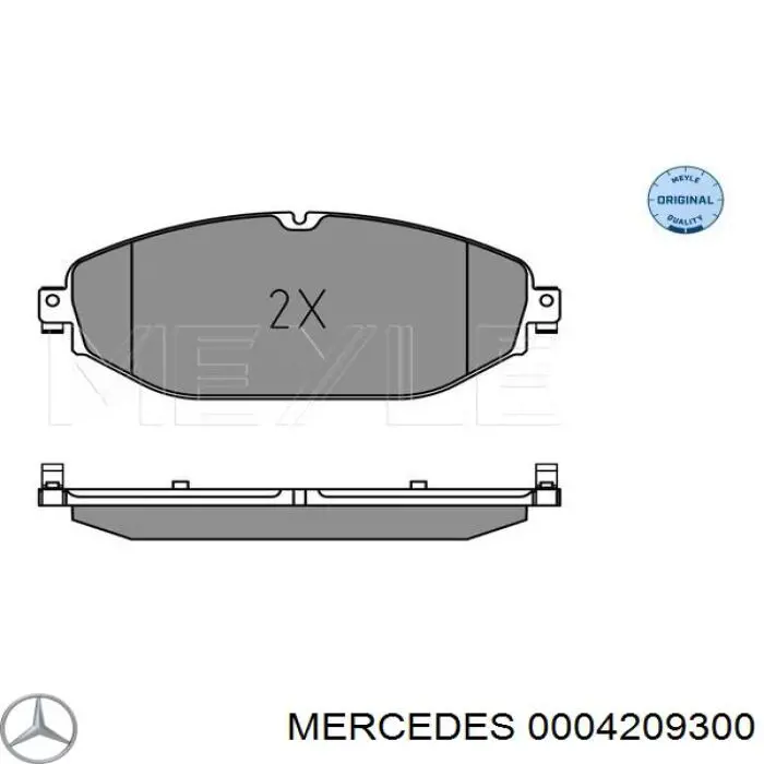 0004209300 Mercedes Sapatas do freio dianteiras de disco