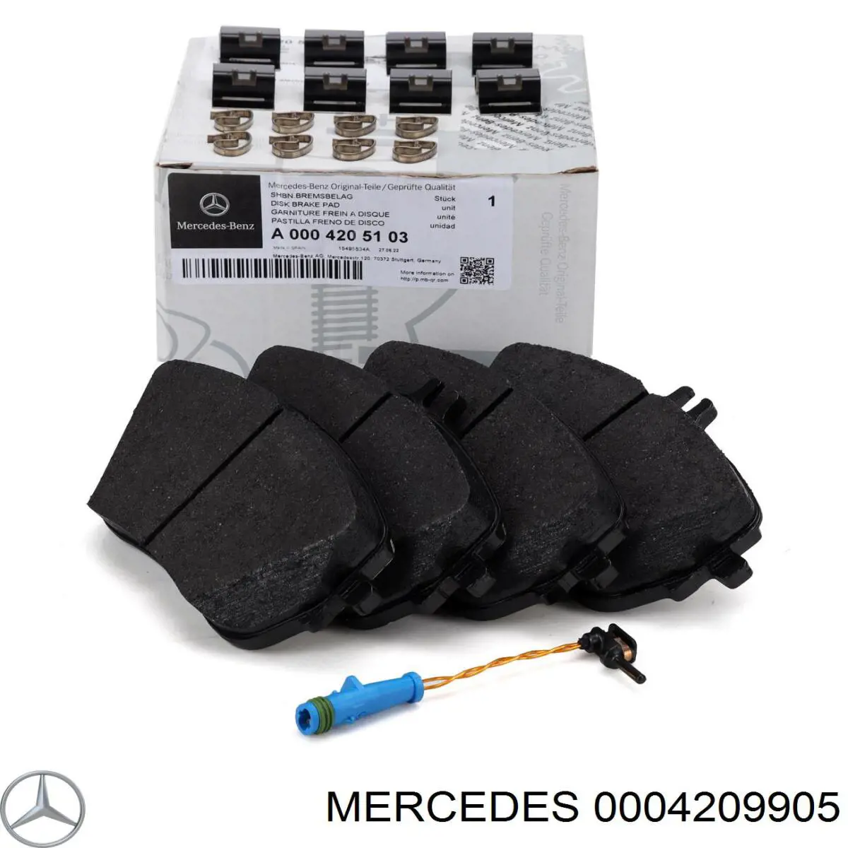 Sapatas do freio traseiras de disco 0004209905 Mercedes