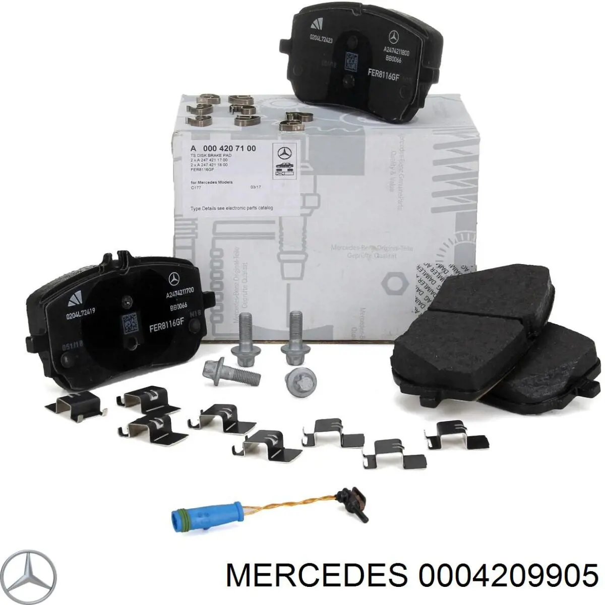 Compre 0004209905 Mercedes Sapatas do freio traseiras de disco