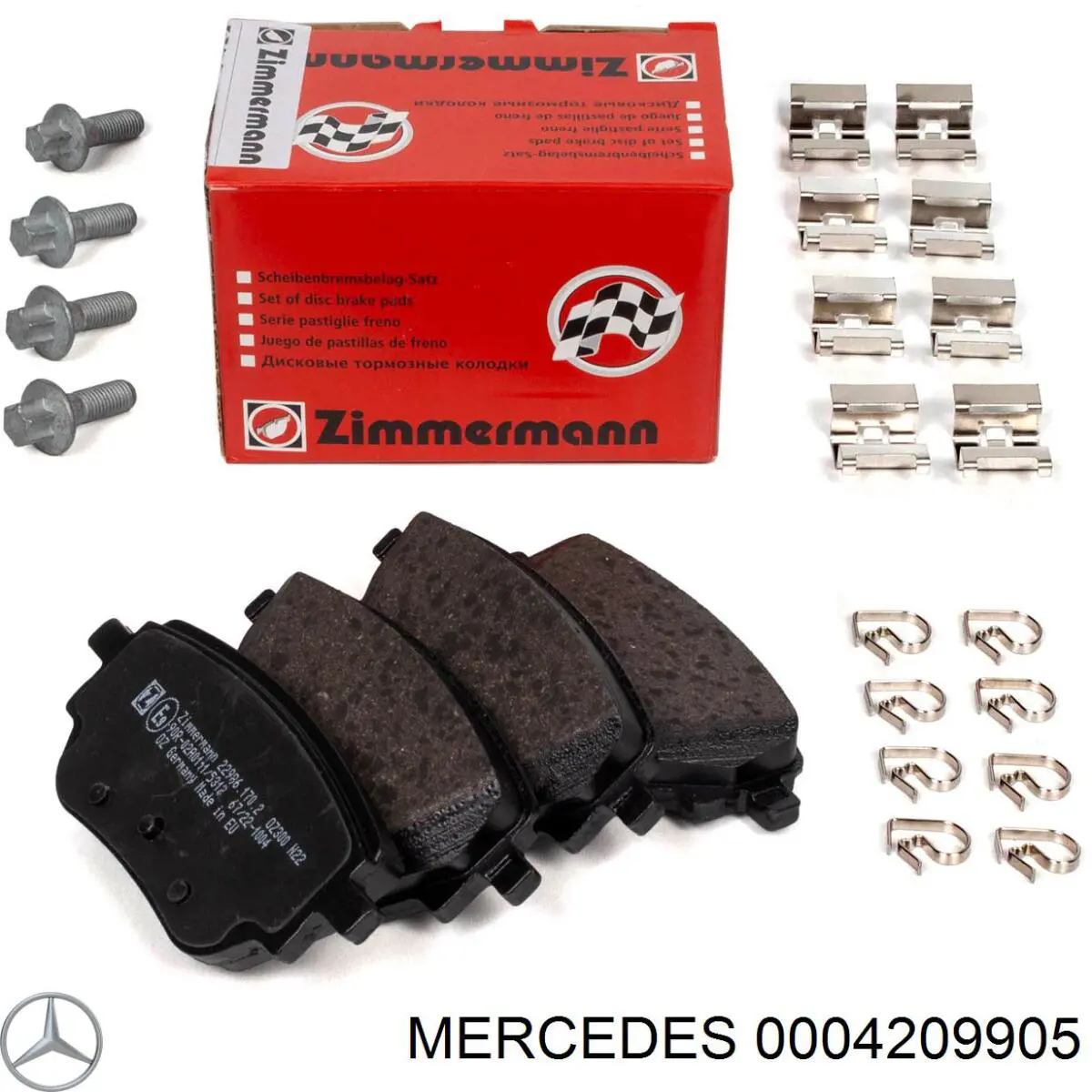 0004209905 Mercedes Sapatas do freio traseiras de disco