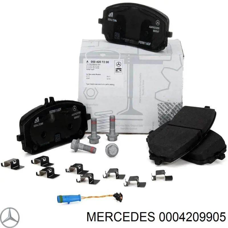 Sapatas do freio traseiras de disco Mercedes 0004209905 preço, a partir de 189,32 USD