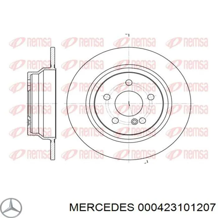 Compre 000423101207 Mercedes Disco do freio traseiro