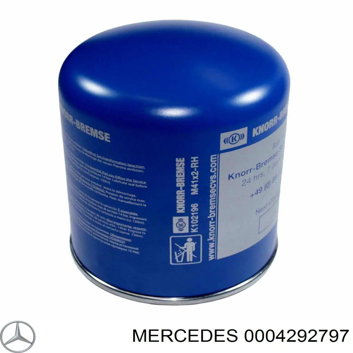 Filtro de secador de ar (separador de umidade e óleo) (TRUCK) Mercedes 0004292797