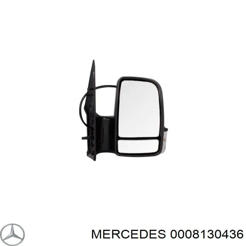 0008130436 Mercedes Placa sobreposta interna de fixação de espelho esquerdo