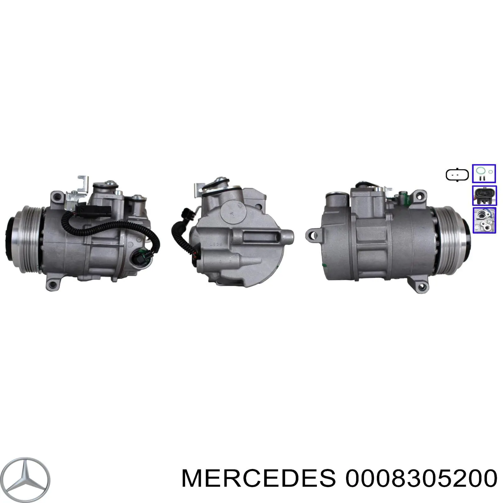 Compressor de aparelho de ar condicionado Mercedes 0008305200 preço, a partir de 362,62 USD