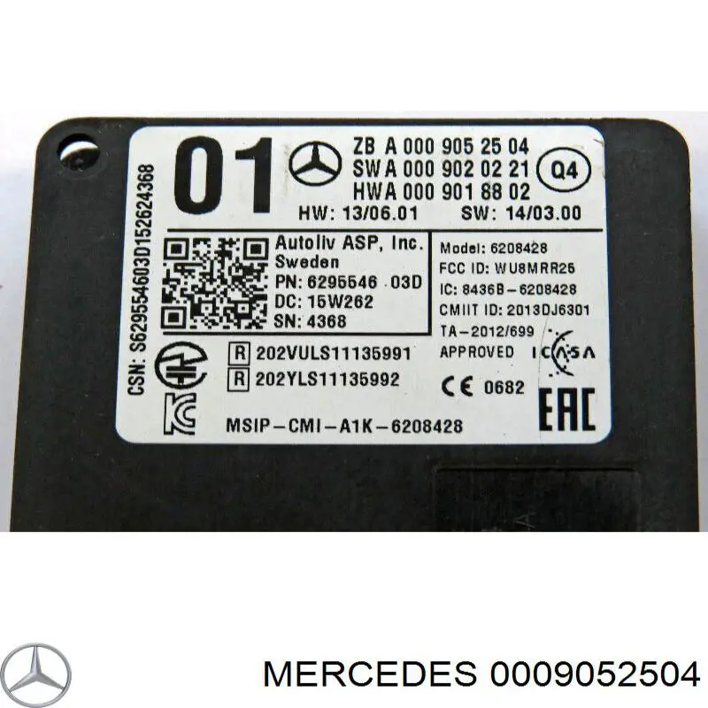 A000905250428 Mercedes Sensor traseiro de controlo da zona morta