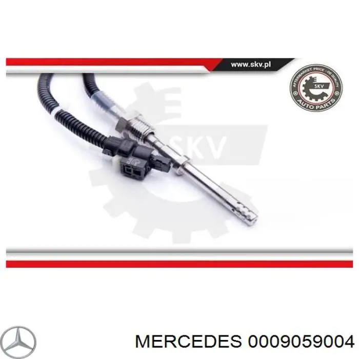0009059004 Mercedes Sensor de temperatura dos gases de escape (GE), depois de catalisador