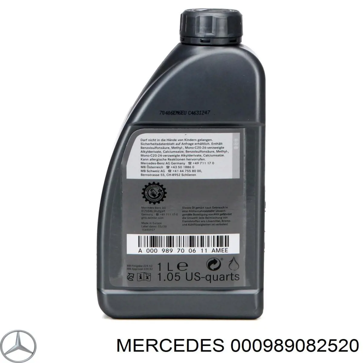 Compre 000989082520 Mercedes Fluido de esfriamento