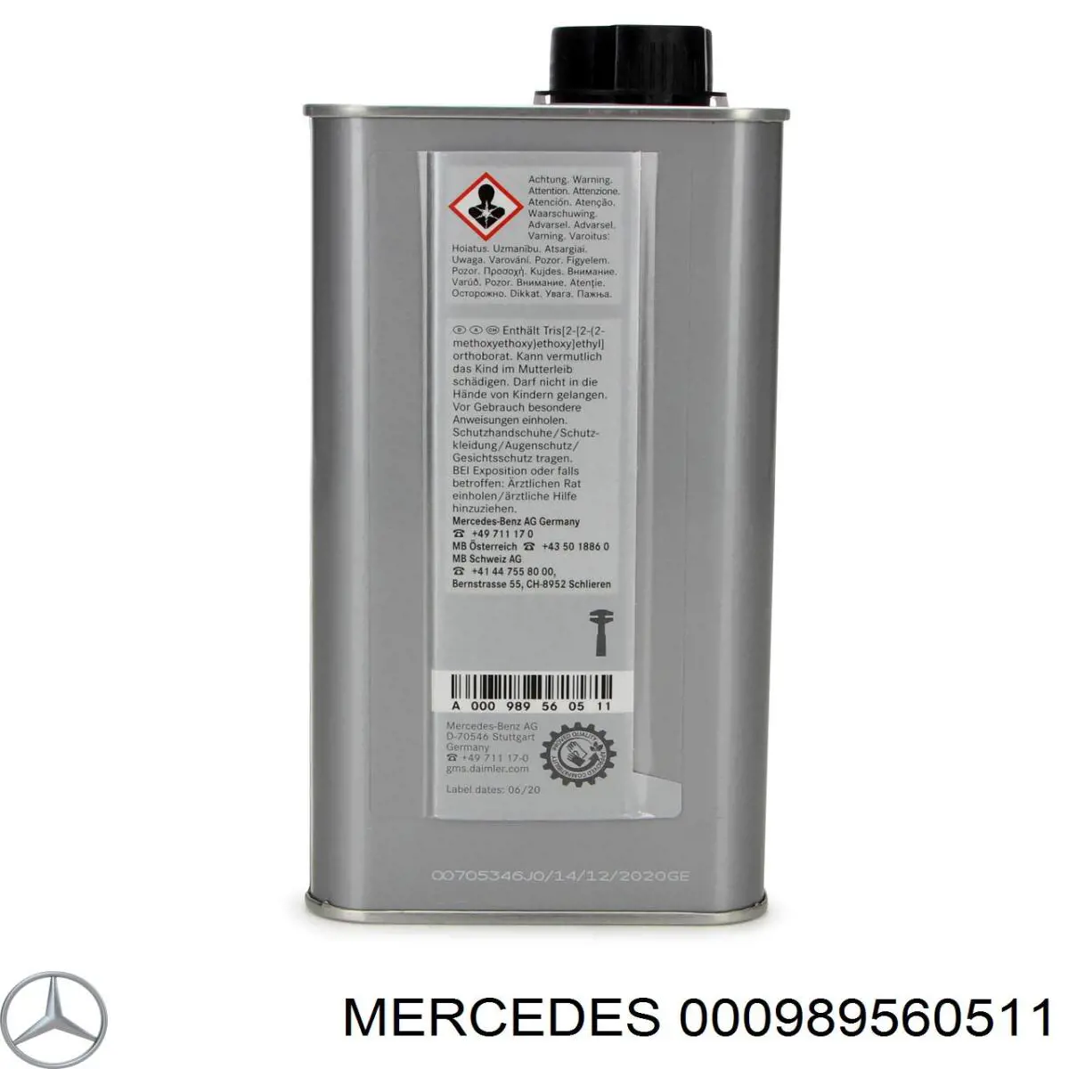 Fluido de freio Mercedes 000989560511