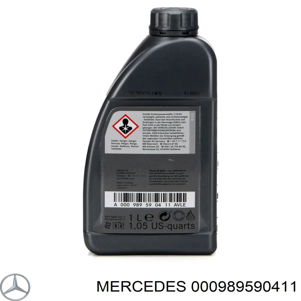 Óleo de transmissão 000989590411 Mercedes