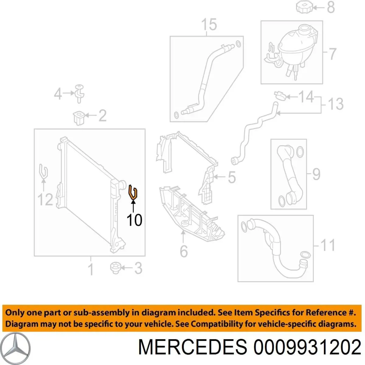 A0009931202 Mercedes Mola de parafuso de fixação de tubo coletor