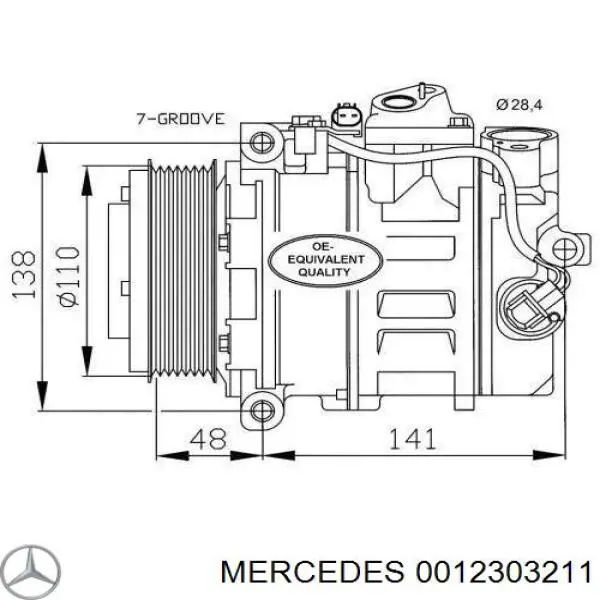 Compressor de aparelho de ar condicionado Mercedes 0012303211 preço, a partir de 160,32 USD