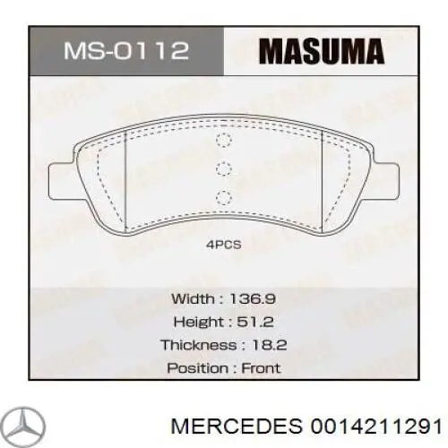 Kit de molas de fixação de sapatas de disco traseiras Mercedes 0014211291 preço, a partir de 28,34 USD