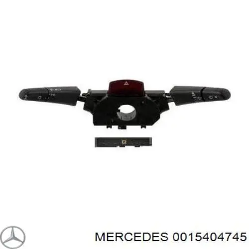 0015404745 Mercedes Comutador instalado na coluna da direção, montado