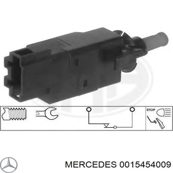 0015454009 Mercedes Sensor de ativação do sinal de parada