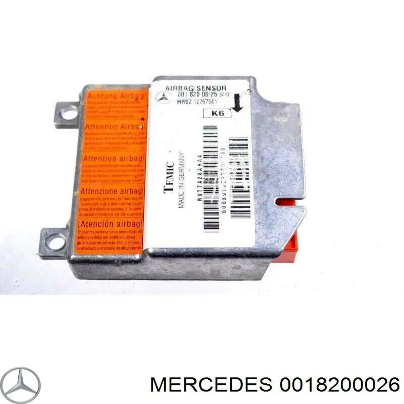 A001820212664 Mercedes Módulo processador de controlo da bolsa de ar (Centralina eletrônica AIRBAG)