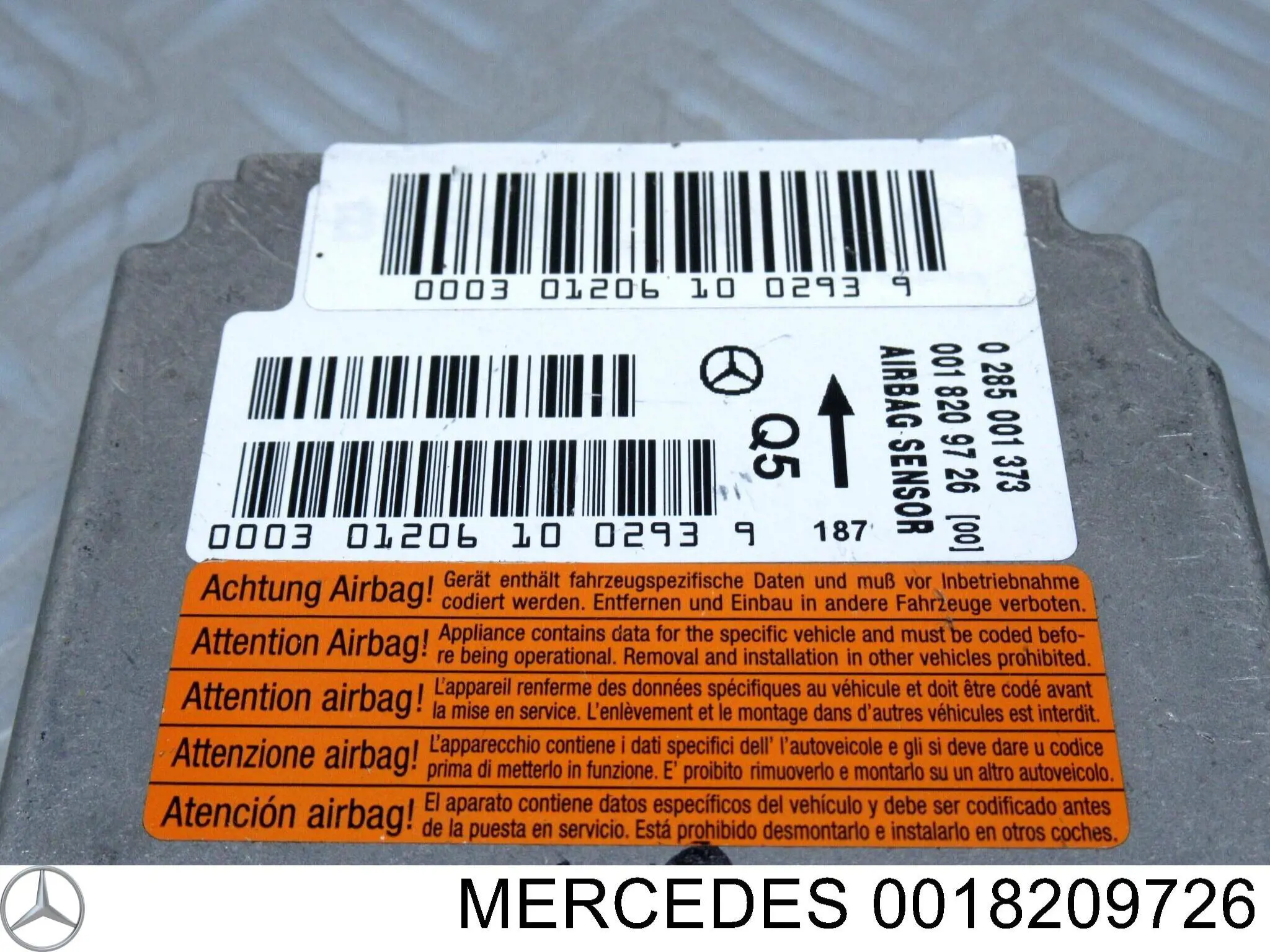 Módulo processador de controlo da bolsa de ar (Centralina eletrônica AIRBAG) Mercedes 2038206485 preço, a partir de 71,51 USD