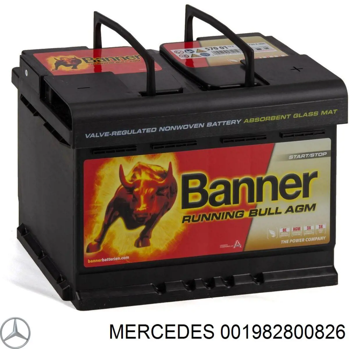 Compre 001982800826 Mercedes Bateria recarregável (PILHA)