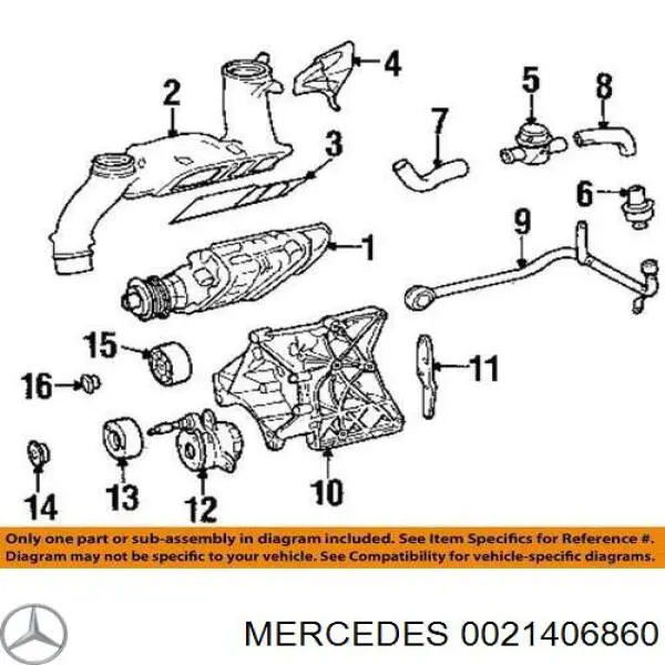 0021406860 Mercedes Válvula PCV de ventilação dos gases de cárter