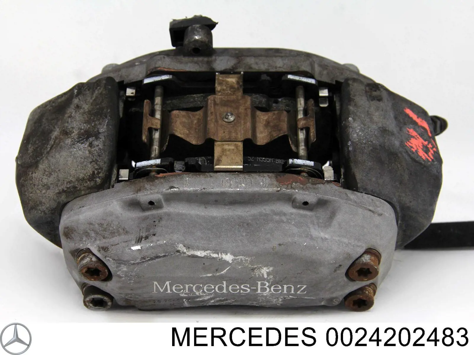 0024202483 Mercedes Suporte do freio dianteiro direito