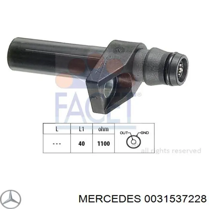 Sensor de posição (de revoluções) de cambota Mercedes 0031537228 preço, a partir de 25,74 USD