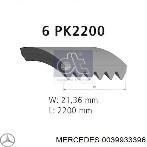 Compre 0039933396 Mercedes Correia dos conjuntos de transmissão