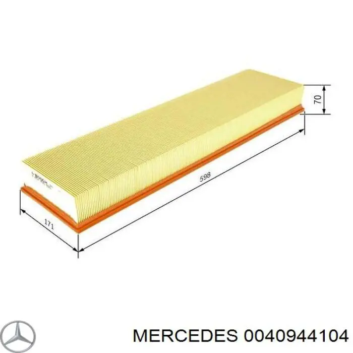 Filtro de ar Mercedes A0040944104 preço, a partir de 29,35 USD