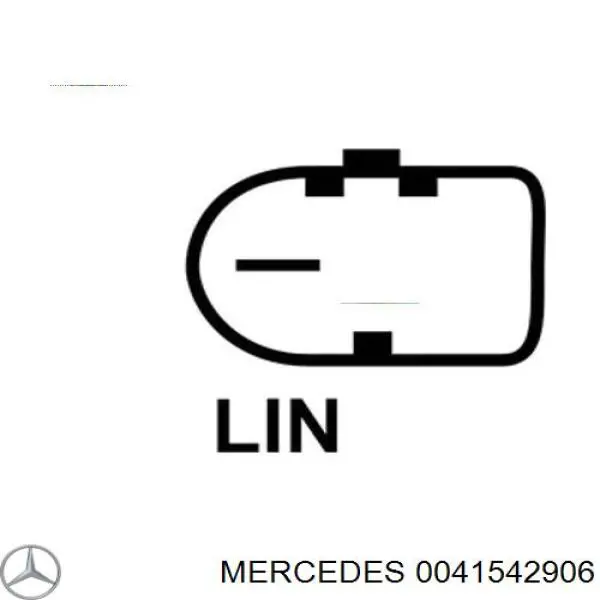 0041542906 Mercedes Relê-regulador do gerador (relê de carregamento)
