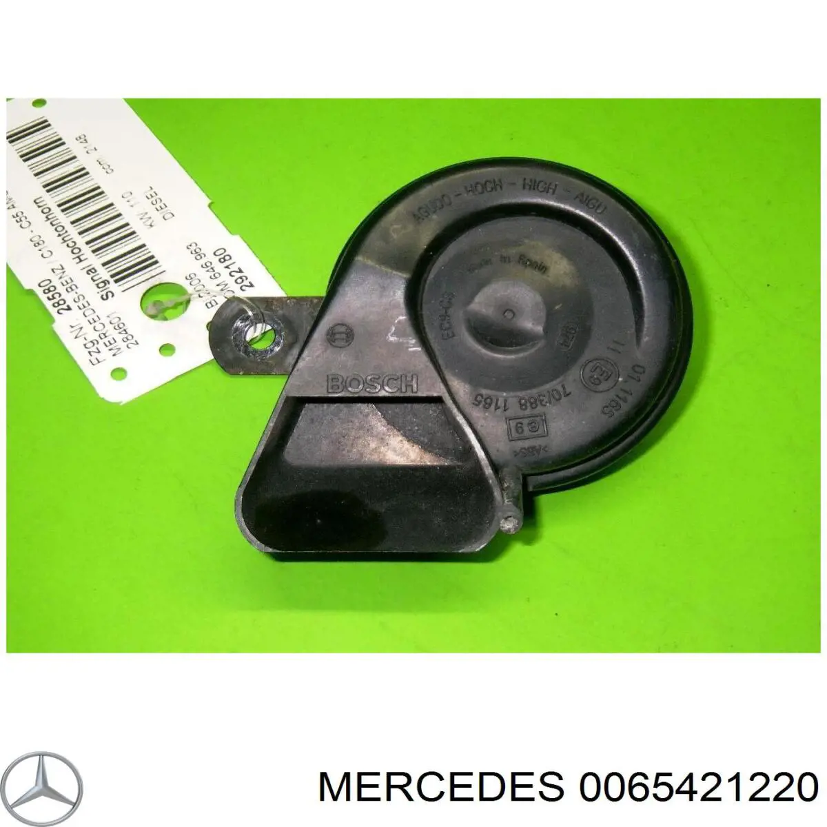 Sinal sonoro (cláxon) Mercedes 0065421220 preço, a partir de 51,08 USD