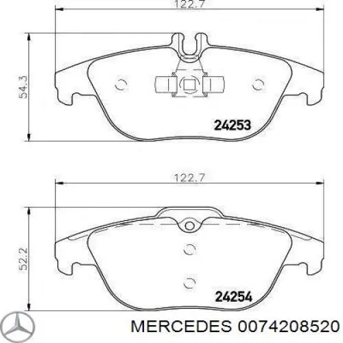 Sapatas do freio traseiras de disco Mercedes 0074208520 preço, a partir de 27,83 USD