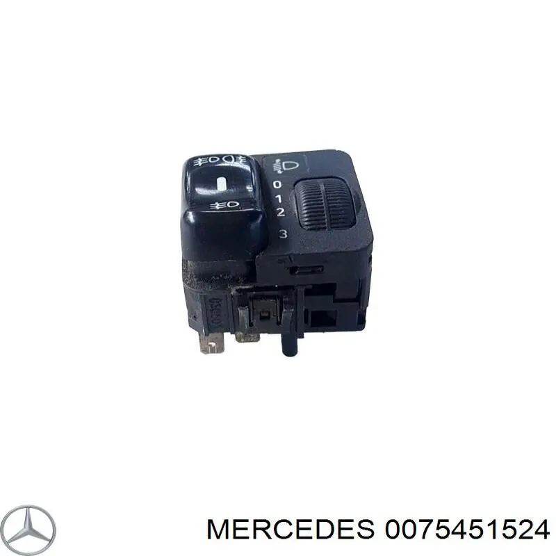 A0075451524 Mercedes Botão (regulador) de corretor das luzes