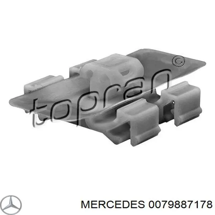 0079887178 Mercedes Braçadeira (cápsula) de fixação de moldura da porta