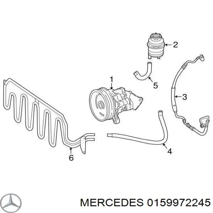 A0159972245 Mercedes Anel de vedação dos tubos de ligação da cremalheira da direção