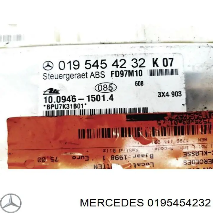 Módulo de direção (Centralina eletrônica) ABS Mercedes 0195454232 preço, a partir de 63,10 USD