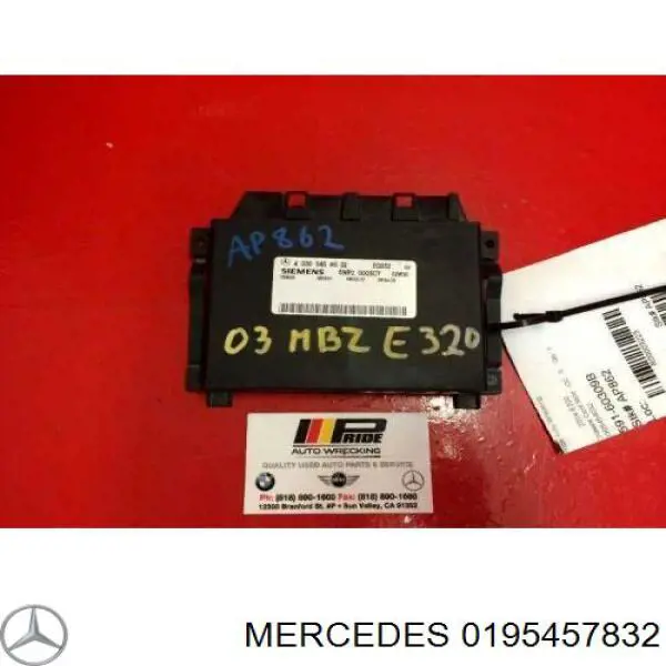 0195457832 Mercedes Módulo de direção (Centralina eletrônica) da Caixa Automática de Mudança eletrônica