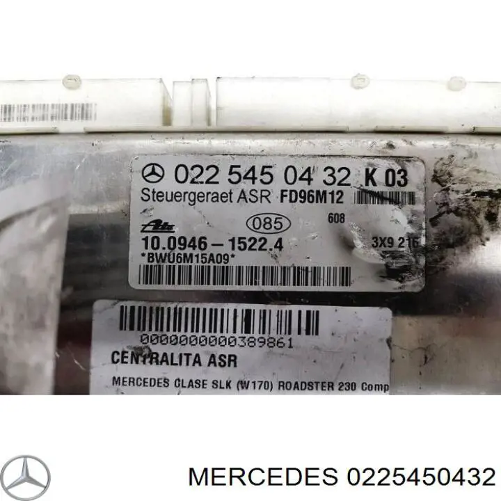 Módulo de direção (Centralina eletrônica) ASR 0225450432 Mercedes