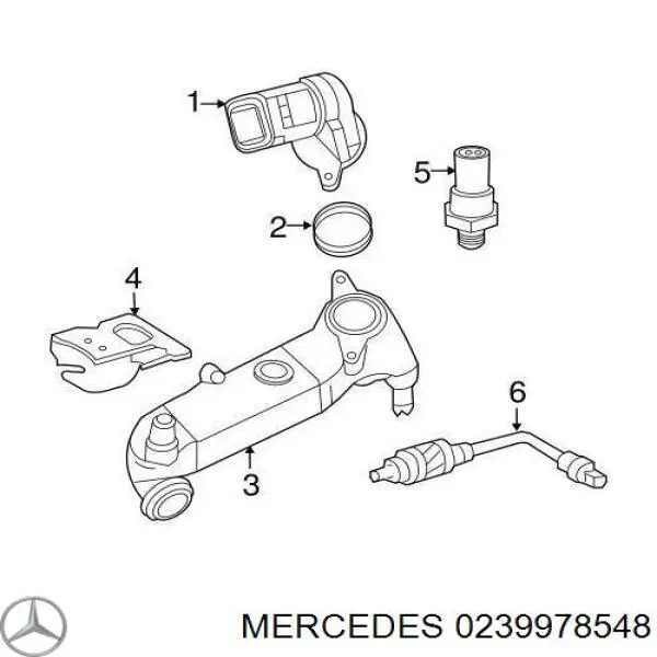 0239978548 Mercedes Vedante de mangueira de fornecimento de óleo de turbina