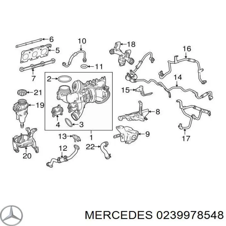 Compre 0239978548 Mercedes Vedante de mangueira de fornecimento de óleo de turbina