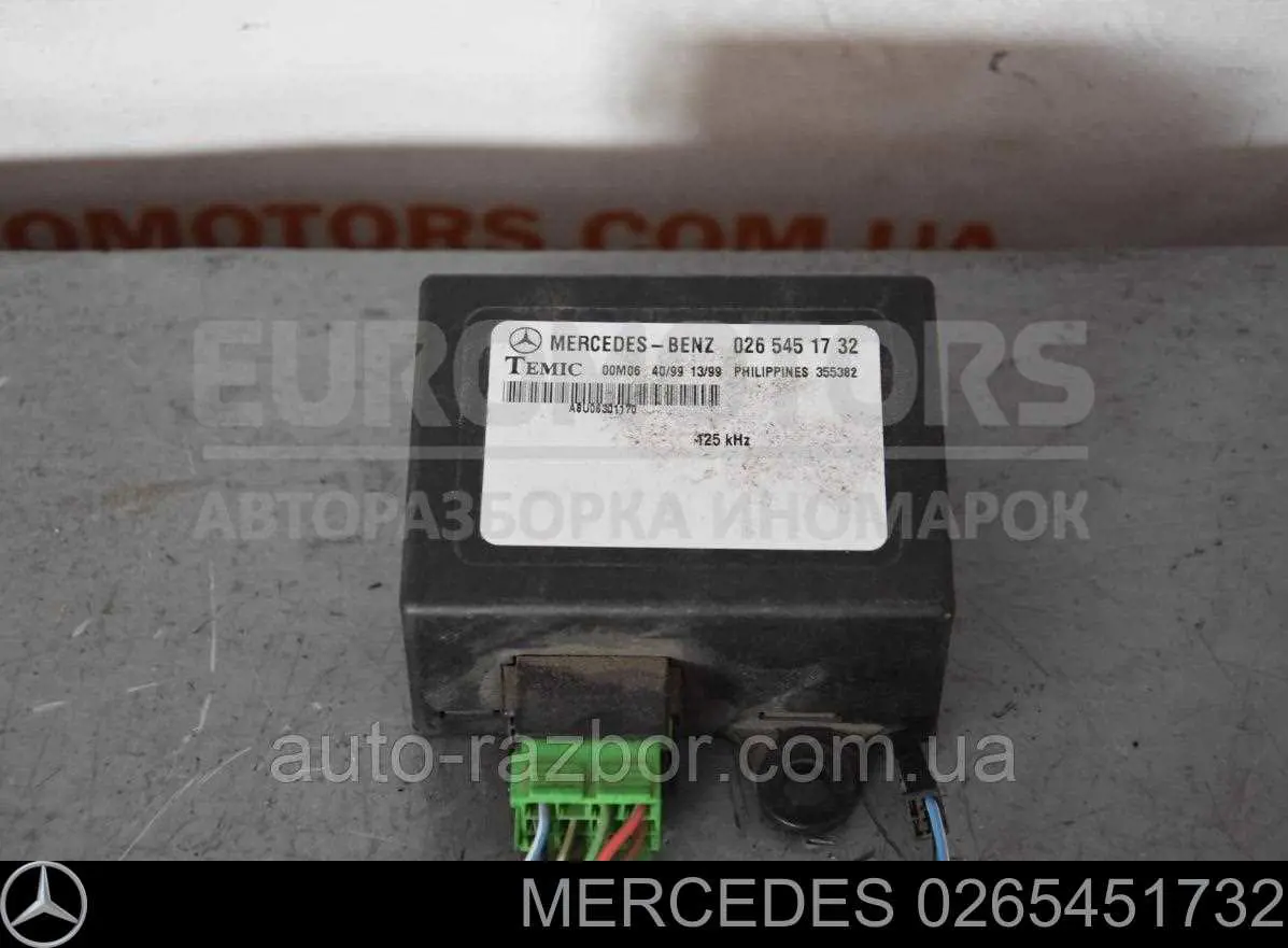 Módulo de direção (Centralina eletrônica) de imobilizador Mercedes 0265451732 preço, a partir de 49,37 USD