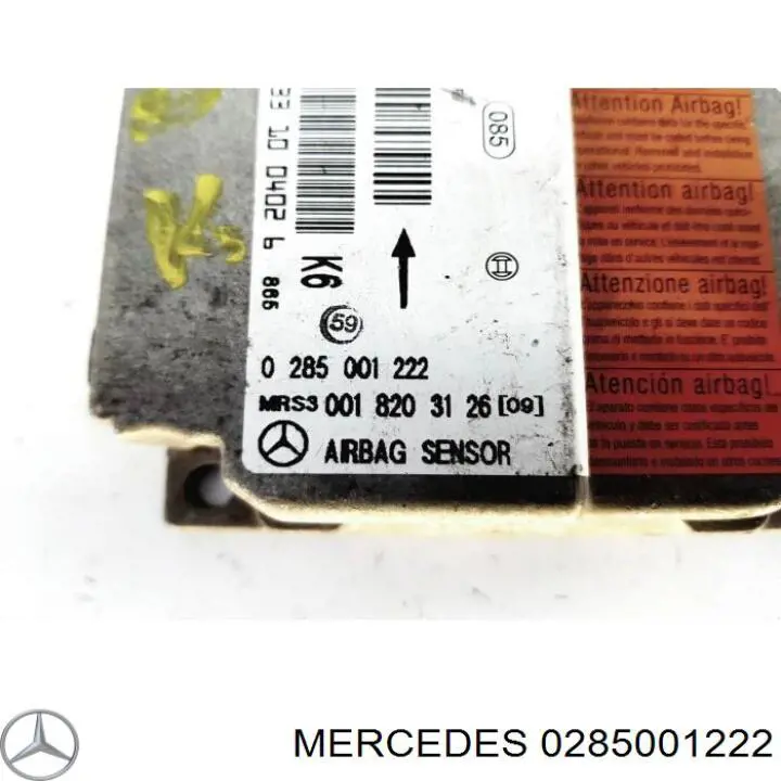 Compre 0285001222 Mercedes Módulo processador de controlo da bolsa de ar (Centralina eletrônica AIRBAG)