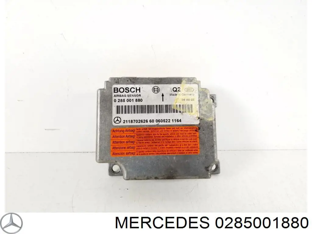 Módulo processador de controlo da bolsa de ar (Centralina eletrônica AIRBAG) 0285001880 Mercedes