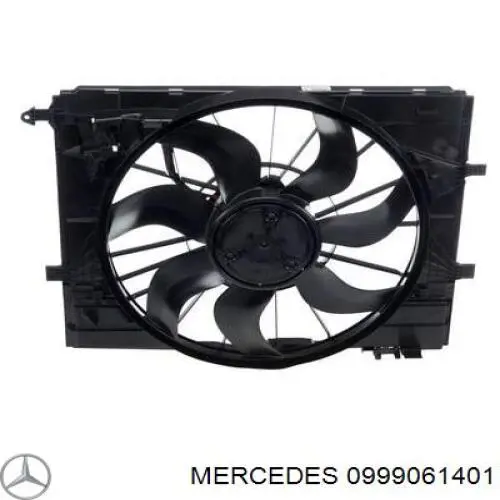 0999061401 Mercedes Ventilador elétrico de esfriamento montado (motor + roda de aletas)