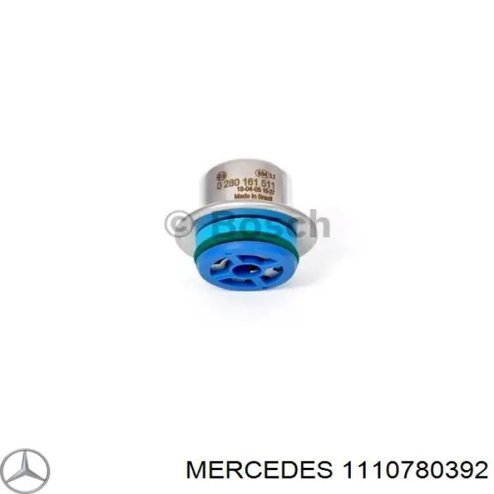 1110780292 Mercedes Regulador de pressão de combustível na régua de injectores