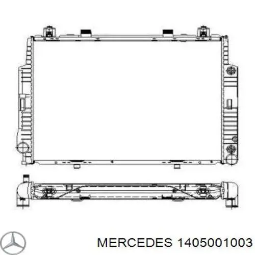 Compre 1405001003 Mercedes Radiador de esfriamento de motor