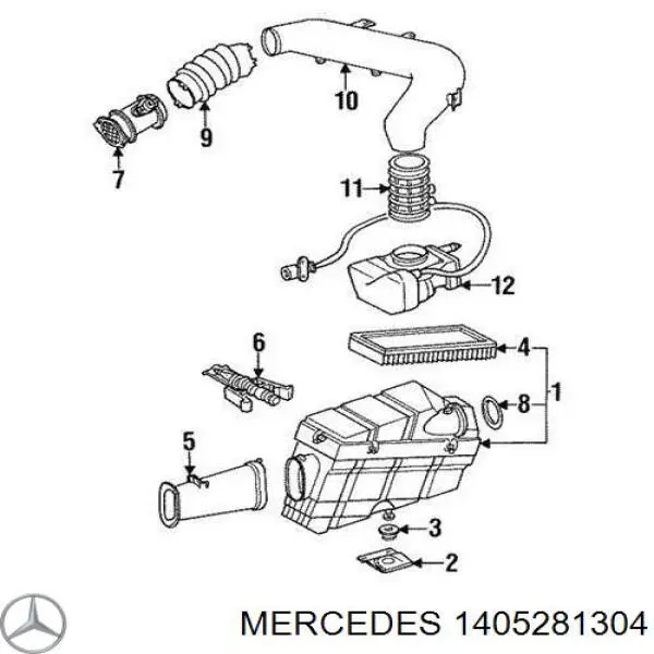 Tomada de ar de filtro de ar Mercedes A1405281304 preço, a partir de 15,58 USD