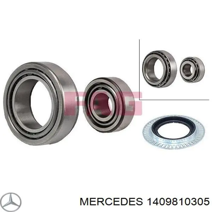 1409810305 Mercedes Rolamento interno de cubo dianteiro