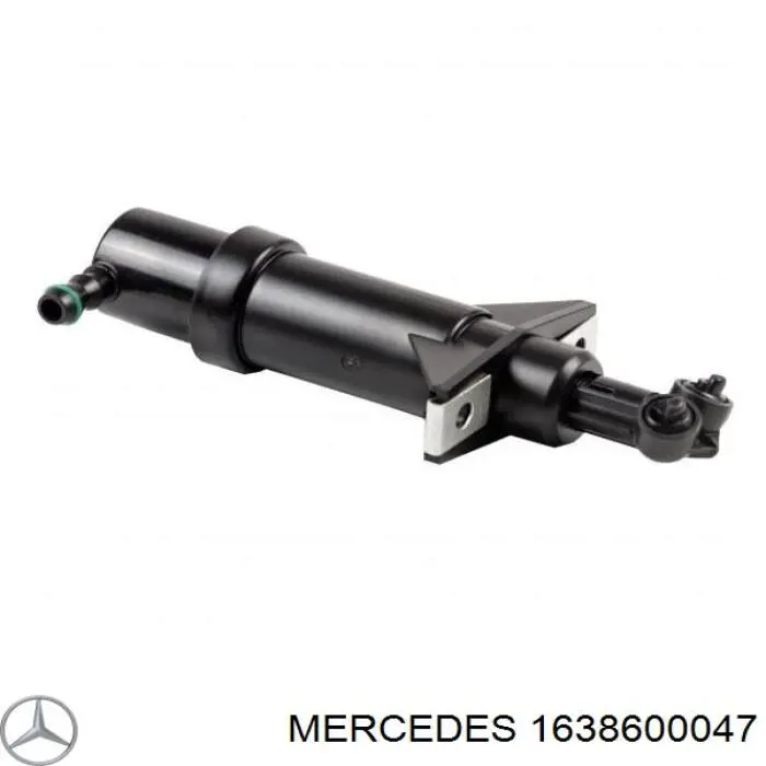 1638600047 Mercedes Injetor de fluido para lavador da luz dianteira direita
