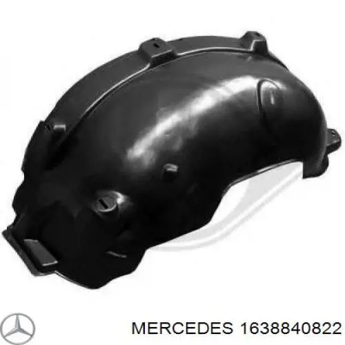 1638840822 Mercedes Guarda-barras direito do pára-lama dianteiro