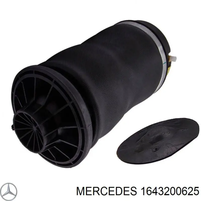 Coxim pneumático (suspensão de lâminas pneumática) do eixo traseiro Mercedes 1643200625 preço, a partir de 76,37 USD
