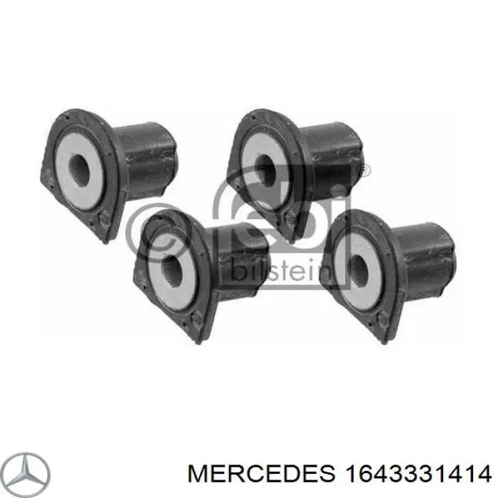 1643331414 Mercedes Bloco silencioso (coxim) de dianteiro redutor do eixo traseiro
